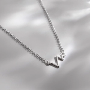 Collier avec pendentif battement de cœur en argent S925 avec ombre élégante raffinée