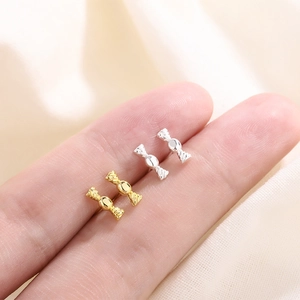 Mini Candy Form Ohrstecker Kupfer Versilbert Süßer Stil Schmuck Für Damen Mädchen Minimalistisch Zierlich