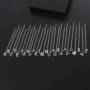 Minimalist Alphabet Initial Ear Threader Earrings Copper Bark Texture Long Chain Jewelry For Women