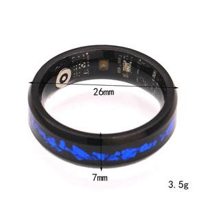 Anello intelligente con intarsio in conchiglia e sensori fitness per salute e sonno, 3.5g