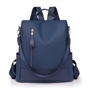 Women PU Leather Fashion Backpack Litchi Texture Anti-Theft Travel Bag Large Capacity Multi-Way Shoulder Bag Commute School