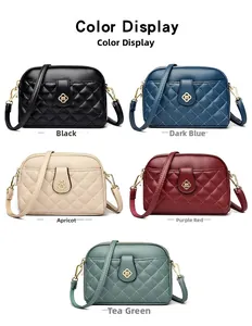 Detailed grid showing five diamond-quilted square bags in various colors with gold locks
