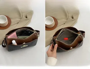 Detail view of the spacious main compartment showing storage for daily essentials