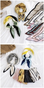Macro detail of pleated silk scarf texture in multiple colors for versatile fashion styling