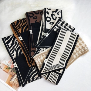 Chic leopard and zebra print knit scarves collection for women in various stylish patterns