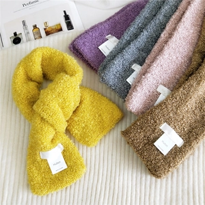 Chic solid color fluffy fleece scarves in multiple colors for winter warmth and comfort