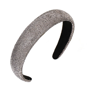 Serre-tête large étincelant orné de strass pour un volume de cheveux élégant