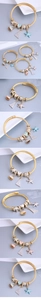 Detail of marine charm bracelets with starfish, shell and enamel heart on gold cable band