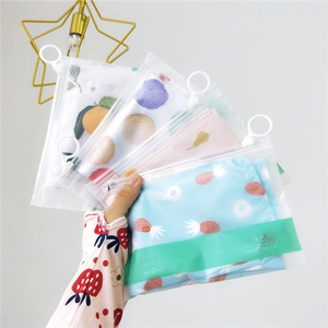 Five-piece set of frosted waterproof sun sleeve storage bags with ring zippers