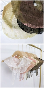Detailed embroidery and hollow floral patterns on five colors of lace neck scarves