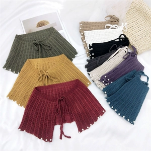 Châle d'Épaule en Tricot Ajouré Avec Col Amovible Décoratif en Künstliche Perles pour Femmes Tenues Quotidiennes Fête
