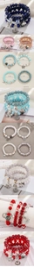 Detail of bohemian multilayer beads with elephant and butterfly silver metal charms