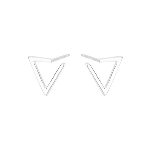 Boucles d'oreilles triangles minimalistes en argent S925 avec finition brillante