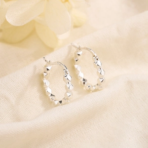 Boucles D'oreilles Créoles Géométriques Avec Tige En Argent Sterling 925 Cuivre Petit Bijou Minimaliste Pour Femmes