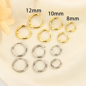 Minimalist Round Hoop Earrings 925 Sterling Silver Huggie Small Circle Geometric Polished Jewelry For Women Men