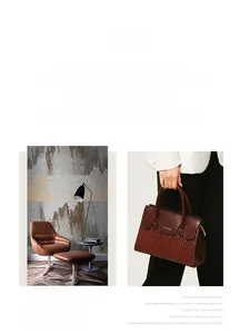 Detail showing woven texture and smooth wine red leather finish on tote handbag