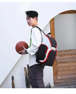 Detail of waterproof Oxford cloth sports backpack with large capacity and multi-pocket design