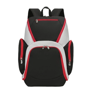 Waterproof Oxford fabric fitness backpack for men and women with red zipper accents