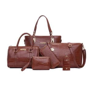 Sacs À Main Femme Motif Crocodile Cuir PU Tote Boston Bandoulière Pochette Portefeuille Mode Vintage Élégant Grande Capacité
