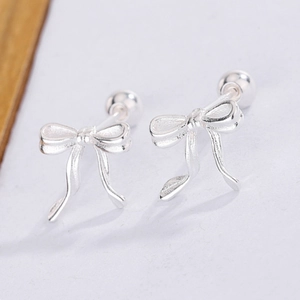 Boucles D'Oreilles Puces Nœud En Cuivre Avec Fermoir À Vis Sécurisé Bijoux Délicats Pour Femmes Style Quotidien