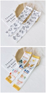 Detailed view of elastic ice silk sun sleeves with cute floral and graphic prints