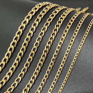 Stainless Steel Cuban Link Necklace NK Chain For Men Women Gold Silver Tone Hip Hop Punk Geometric Fashion Jewelry Gift