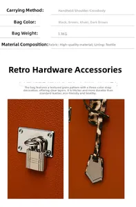Close-up of the vintage silver padlock hardware and leopard print strap on a brown bag