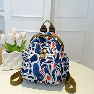 Fashion Printed Oxford Cloth Backpack For Women Casual Travel Outdoor Daypack With Floral Leopard Elephant Patterns Lady Gift