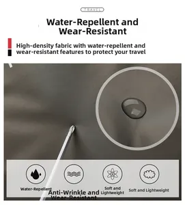 Wasserdichtes Oxford-Gewebe-Detail zeigt Kratzfestigkeit und wasserabweisende Schicht