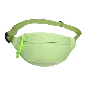Sac de poitrine minimaliste en nylon vert clair avec sangle réglable et boucle rapide