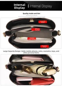 Détail de l'intérieur d'un sac seau en PU souple montrant sa grande capacité de rangement