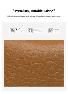 Detailed macro shot of thick, soft, scratch-resistant lychee texture synthetic leather