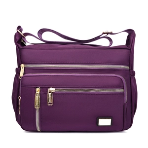Women Fashion Oxford Cloth Multi-Pocket Crossbody Bag Large Capacity Waterproof Shoulder Bag Casual Lightweight Mommy Bag