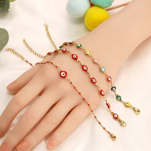 Bracciali occhio del diavolo in acciaio inossidabile 18K con perline colorate
