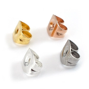 Fermoirs de Boucles d'Oreilles Papillon en Acier Inoxydable Multicolore DIY Fournitures de Bijoux Bouchons de Boucles d'Oreilles en Métal Poli