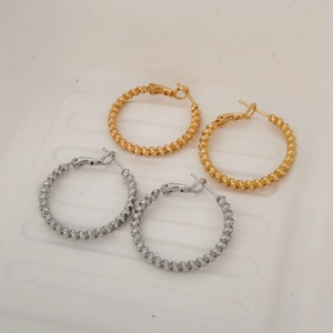 Créoles Torsadées Pour Femmes Vintage Français Texture Spirale Métal Avec Tige En Argent Sterling 925