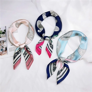 Carré De Satin Femme Motif Paisley Foulard Lisse Bandana Élégant Professionnel Accessoire De Mode