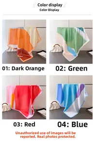 Detailansicht von vier minimalistischen geometrischen Seidenschals in verschiedenen Farben