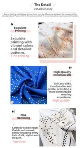 Close-up of geometric polka dot silk scarves showing smooth texture and delicate stitched edges