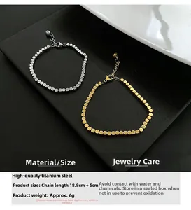 Detail of square bead titanium steel chain with lobster clasp and adjustable length