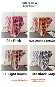 Collage of four leopard print faux silk scarves in pink orange brown and black-grey colors