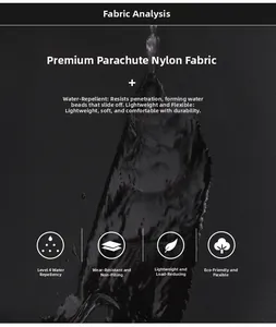 Détail du nylon parachute imperméable avec résistance à l'eau de niveau 4 pour sacs à dos