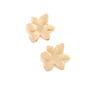 Luxurious vintage gold flower stud earrings in high-polished alloy for women