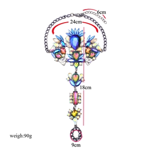 Detailed size specifications for bohemian colorful crystal beach anklet foot chain