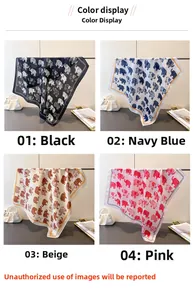 Silk-like square scarves featuring vintage elephant patterns in four assorted colors