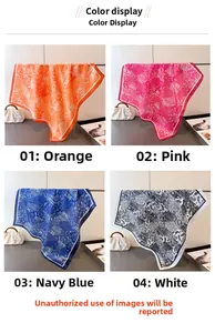 Collection de foulards en soie à imprimé paisley en orange, rose, bleu marine et blanc