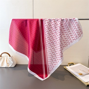 Elegant Square Satin Like Scarf With Letter Print Satin Bandana Fashion Neck Head Wrap For Women Versatile Chic