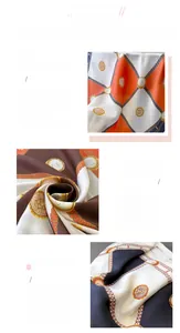 Close-up of checkered silk scarf showing fine printing and precision rolled hem detail