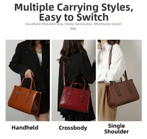Sacs cabas en cuir verni avec poignées et bandoulière réglable pour un usage quotidien