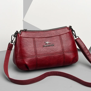 Sac Bandoulière Femme Cuir PU Motif Lychee Matelassé Grande Capacité Multi Poches Fermeture Éclair Élégant Travail Sac À Épaule